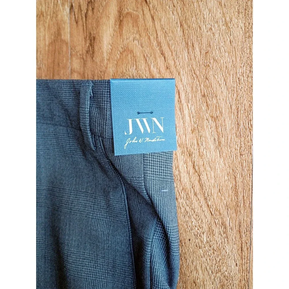 John W. Nordstrom JWN Glen Plaid Wool Dress Pants 32W Traditional Fit